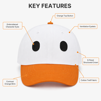 Gorra de Béisbol Personalizada con Bordado de Pato, Estilo Urbano de Lujo, Unisex, de Sarga de Algodón con Visera en Contraste