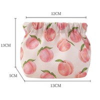 Trousse de maquillage cosmétique avec logo imprimé personnalisé, petite fleur, adorable, fermeture automatique, rouge à lèvres, mini pochettes, porte-monnaie portable