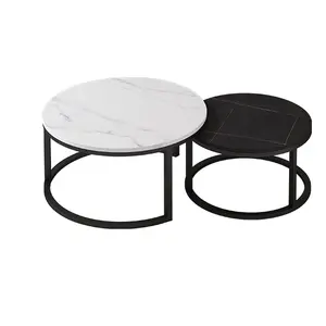 Conjunto de mesa de chá moderno para adultos, design nórdico de mármore e móveis para quarto