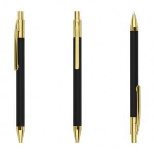 Bolígrafo promocional delgado con clic, bolígrafo de metal con tacto suave y goma, con logotipo de la empresa grabado con láser para regalos empresariales OEM - Product Image 2