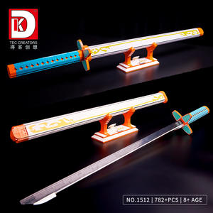 Pilar de insecto luminoso <span class=keywords><strong>Shinobu</strong></span> modelo de ladrillo DIY <span class=keywords><strong>Mini</strong></span> Katana rompecabezas montaje creativo juego de bloques de construcción para niños adultos regalo - Product Image 3