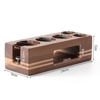 Station d'espresso en bois de hêtre porte-filtre porte-filtre Six trous carré filtre à café distributeur inviolable accessoires bourrage tenant