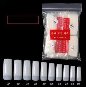 500 finished products of manicure nails are naturally fully pasted and semi pasted ultra thin nail tip