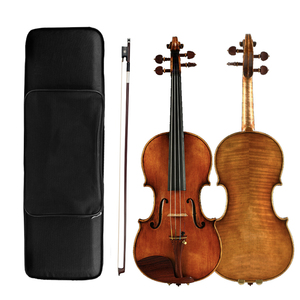 <span class=keywords><strong>Violon</strong></span> 4/4 en épicéa européen massif et érable, fait main, finition huile, son vintage, avec accastillage en ébène - Product Image 1