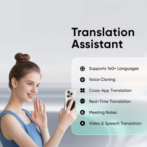 Thiết bị dịch thuật AI di động màu trắng bạc với 146 ngôn ngữ, hỗ trợ <span class=keywords><strong>OCR</strong></span> ảnh, phiên dịch giọng nói, đa ứng dụng, dành cho du lịch và kinh doanh - Product Image 4