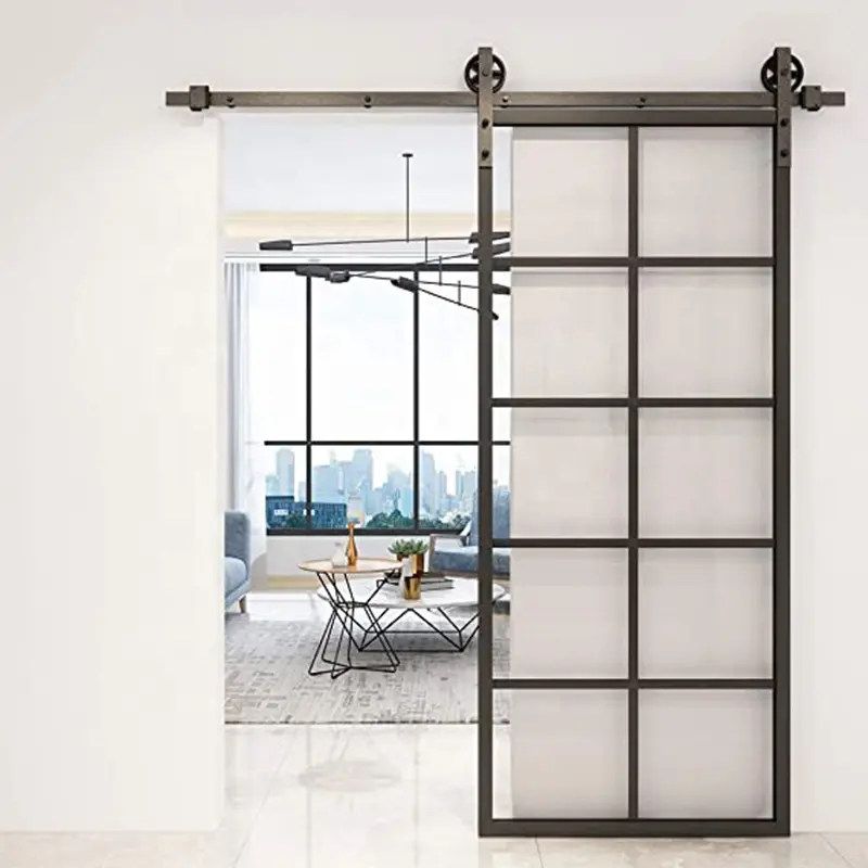 Kunden spezifischer schwarzer Rahmen aus gehärtetem Glas mit Schiebetür Soft Close mit hochwertigen Türbeschlägen