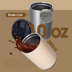 Изготовленный на заказ логотип 10 унций вакуумные Изолированные чашки из нержавеющей стали многоразовые герметичные кофейные кружки с откидной крышкой - Product Image 5