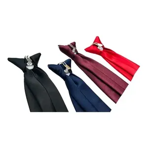 Corbata de Uniforme Escolar para Niños, Satén, 4 Ganchos, Diferentes Colores para Niños - Product Image 1