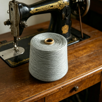High Quality High Tenacity 100% Polyester Yarn Raw Pattern Grey Color 2 Count 32S for Knitting Weaving Garments Home Textiles