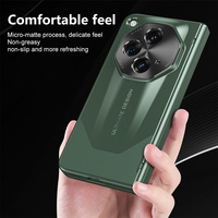 Coque de protection antichoc avec charnière plaquée, protection d'objectif et emplacement pour stylet pour OnePlus Open / Oppo Find N3 avec verre trempé