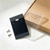 Carte de présentation de bijoux en PET noir floqué, personnalisée, de haute qualité, écologique et robuste, carte de présentation de bijoux en velours