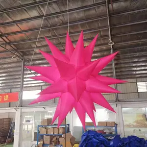 1m 2m 3m 4m 5m 6m 7m 8m Led Inflatable Hanging Star For Party Stage Decoration Led Inflatable Lighting Star