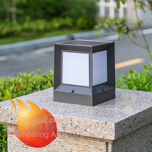 Faro de columna solar LED IP65, luz de pared impermeable para exteriores, lámpara de Pilar alimentada por CA y CC para decoración de patio, paisaje y jardín - Product Image 4