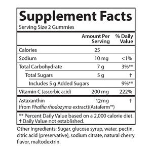 Suplemento dietético, antioxidante y soporte inmunológico, orgánico certificado, sin OGM, gomitas de astaxantina - Product Image 6