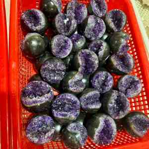 Sfera di Ametista Naturale all'Ingrosso, Geode di Ametista Drusa, Pietra Curativa per Decorazione e Regalo - Product Image 4