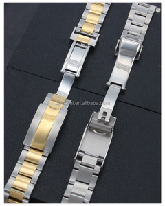 Reemplazo Ro-lex Day-Tona Sub Mariner Watch Band Pulsera 20mm Hombres 316 Correa de acero inoxidable sólido - Product Image 4