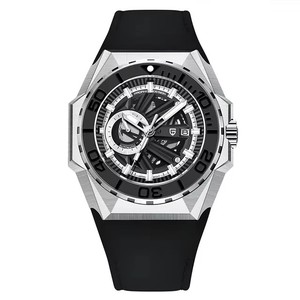 Pagani Design YS007 Watch <b>Automatic</b> Mechanical Movement Luxury Watch for Men Leather Silicone Relogio Masculino Men Watch - Product Image 4