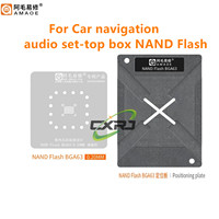Amaoe BGA63 Pochoir de Reballing pour navigation automobile, décodeur audio, mémoire Flash NAND, plaque de positionnement, filet à étain