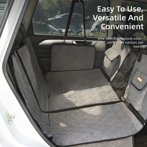 Housse <span class=keywords><strong>de</strong></span> siège <span class=keywords><strong>de</strong></span> <span class=keywords><strong>voiture</strong></span> <span class=keywords><strong>de</strong></span> luxe imperméable à carreaux détachable <span class=keywords><strong>pour</strong></span> chiens et chats, avec deux poches séparées et laisse <span class=keywords><strong>de</strong></span> sécurité en maille - Product Image 2
