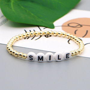 <span class=keywords><strong>Bracelet</strong></span> en acier inoxydable pour hommes et femmes, avec perles rondes boho, colorées, bon marché, fait à la main, vente en gros, nouvelle mode - Product Image 6