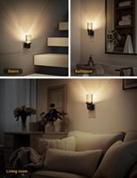 ZHILAI Mini Lampe Murale LED Moderne 1W à Capteur de Lumière, en Acrylique, Dimmable, à Brancher, pour Chambre et Salle de Bain