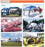 Auvent gonflable de camping, tente gonflable Portable pour 2 personnes, 13 pieds/4x4m