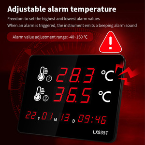 Termômetro <span class=keywords><strong>digital</strong></span> industrial profissional LX935T-A com sonda dupla LCD de alta precisão para uso comercial Home Indoor ao ar livre - Product Image 3
