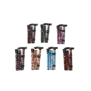 Bâtons <span class=keywords><strong>de</strong></span> <span class=keywords><strong>marche</strong></span> pliables et réglables, poignée en ABS Simple, Tube en aluminium PVC pieds, Extension légère, prix d'usine, bon marché - Product Image 2
