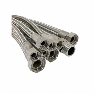สายท่อ PTFE แบบถัก AN3 R14 SAE100ลวดสเตนเลสสตีลแรงดันสูง316L ลูกฟูกยืดหยุ่นสำหรับระบบไฮดรอลิก - Product Image 1