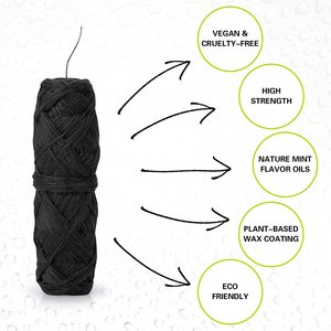 100% fil <span class=keywords><strong>dentaire</strong></span> en bambou naturel biodégradable végétalien sûr saveur de menthe gencives saines produit de gros-charbon blanc noir - Product Image 4
