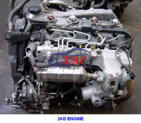 Moteur diesel d'occasion JDM 2KD 2KD-FTV Ensemble moteur d'origine pour Toyota Hilux Hiace Boîte en bois Acier Standard Contact TAI, TAI JP