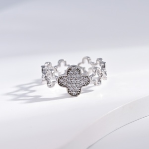 custom plata 925 sterling Silver Baguette Cut stone <b>ring</b> wholesale <b>adjustable</b> Unisex cz geometric fashion wedding finger <b>rings</b> - Product Image 5