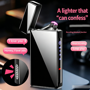 ไฟแช็คแบบชาร์จ USB รุ่นใหม่ของ Dericsson แบบสองหัวจุด ป้องกันลม พร้อมฟังก์ชั่นบันทึกเสียง สามารถใส่โลโก้ได้ - Product Image 2