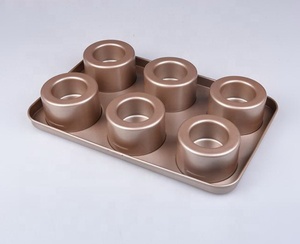 Molde para Hornear Pasteles Rectangular de Acero al Carbono de 6 Cavidades, Color Personalizable - Product Image 1