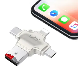 Leitor de cartão USB 3.1 OTG tudo em 1 para Mac10 Win7/8/xp/vist, leitor de cartão TFCard R010 tipo C, suporte de memória USB C micro USB, ideal para vendas