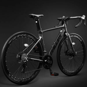 Bicicleta de Carretera de Carreras 700C Freno de Disco Aleación de Aluminio Blanca y Negra Manillar Curvo Nuevo Estilo para Ciudad y Deportes al Aire Libre - Product Image 2