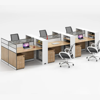 Escritorios de Oficina Comerciales Modernos, Ajustables y Duraderos, Estaciones de Trabajo para Personal, Cubículos de Madera para Call Center