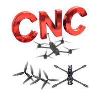 AL5A06 Accessoires d'avion-Pièces de pales de drone Fraisage de support en aluminium usiné CNC Cadre FPV Pièces anodisées Services d'accessoires