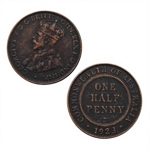 Koin Peringatan Gaya Antik Setengah Penny Australia 1923, Hadiah, Dekorasi Rumah - Product Image 1