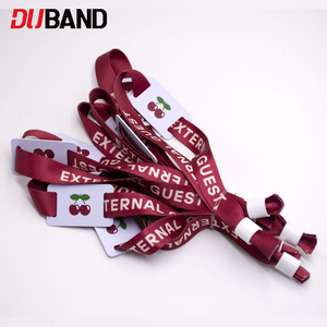 RFID-fähige Polyester-Armbänder mit individuellem gewebtem Logo für Großveranstaltungen, Crowd-Management, smarte Zugangssysteme und bargeldlose Systeme - Product Image 2