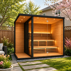 Nouvelle Arrivée : Cabine <span class=keywords><strong>de</strong></span> Sauna Extérieure en Bois Carbonisé Isolée et Étanche, Modèle A-Frame, pour Complexes Hôteliers, Fermes et Jardins - Product Image 3