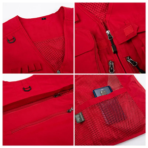 À la mode bleu marine hommes travail gilet Construction photographe gilet outil vêtements de travail gilet pêche en plein air unisexe gilet - Product Image 6