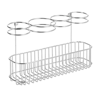 Maßgefertigter Metall-Wandhalter für Badezimmer zur Aufbewahrung von Haarpflege- und Stylingwerkzeugen, Glätteisen, Haartrockner, Haarglätter und Bürsten