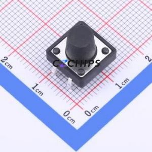 TSF001B09526A Tactile Switch DIP-4P,12x12mm Switch Round Button 2.6N Through Hole 12mm - Product Image 1