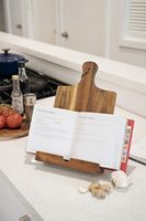 Support de livre de cuisine pliable en bois massif, beau et robuste, idéal pour les livres de recettes, parfait pour lire les livres ouverts