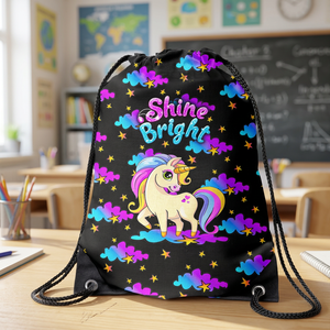Sac de sport léger et imperméable avec cordon de serrage, logo personnalisé, en polyester, idéal pour la promotion, les voyages, l'école et le fitness - Product Image 3