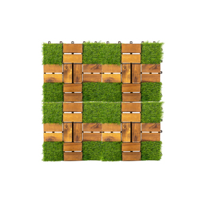 USA Warehouse 2026 Hot Sale Modern Wooden Grass <b>Wall</b> <b>Panel</b> Outdoor Garden Decorative Planting Module for Household Commerce Use - Product Image 1