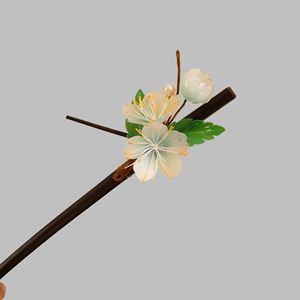 Palillos de madera para el cabello con perlas y borlas, horquillas chinas Hanfu, accesorios para el cabello, decoración para moños de señora de hadas, joyería para el cabello, regalos. - Product Image 6