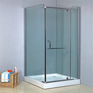 <span class=keywords><strong>Porte</strong></span> <span class=keywords><strong>de</strong></span> <span class=keywords><strong>douche</strong></span> d'angle incurvée en aluminium au design contemporain - Product Image 1