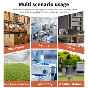 Đồng hồ đo nhiệt độ và độ ẩm trong nhà Nhiệt kế kỹ thuật số thời gian ngày giờ đồng hồ đo màn hình lớn hiển thị với đầu dò hộ gia đình - Product Image 4